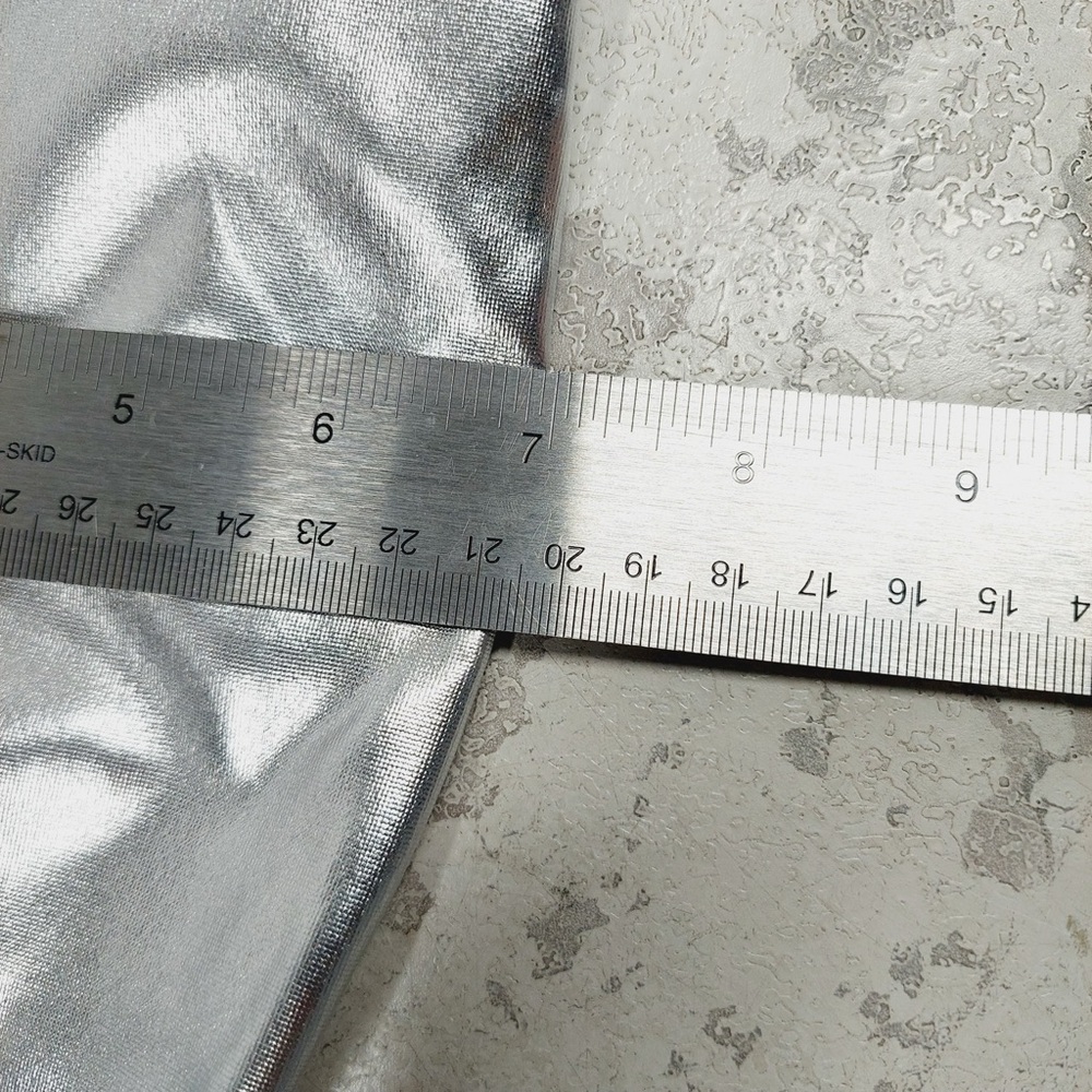 NEW Wild Diva Lounge Shaya Silver Pointy Toe High Heeled Over-the-knee Boot M30 - Picture 9 of 11
